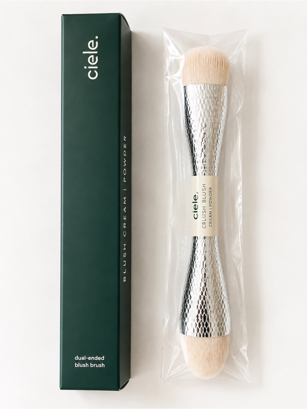 Ciele Dual Ended Blush Brush Cream Powder Makeup Brush NEW